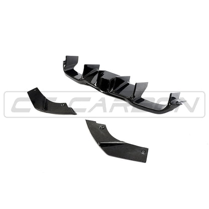BMW M2 & M2 Competition (M2C) F87 Carbon Rear Diffuser 2016-2021 - Gloss Carbon Fibre (Fiber) Rear Valance/Rear Splitter/Lower Bumper Insert/Undertray - CT Carbon Performance Rear Bumper Diffuser