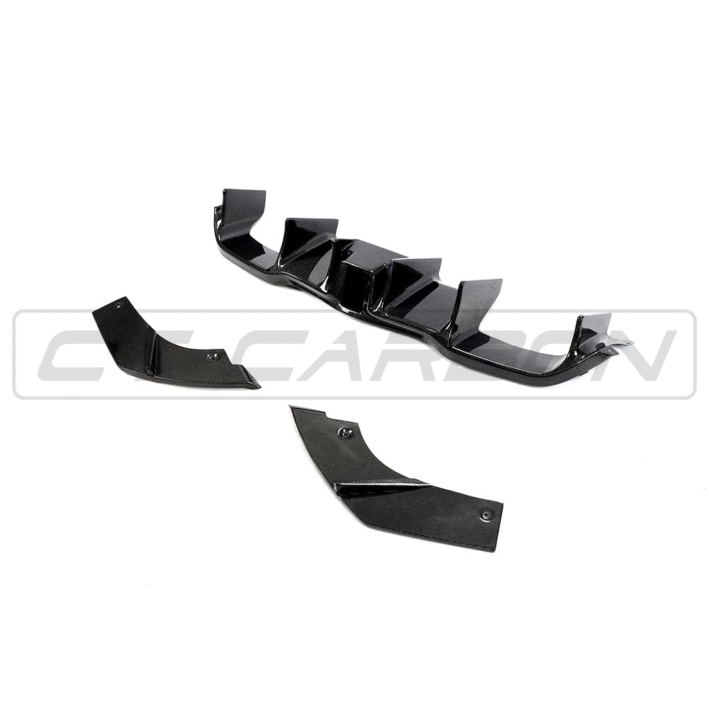 CT Carbon Rear Diffuser/Valance for BMW M2 F87 & M2C (2016-2021) – Gloss Carbon Fibre Rear Lower Bumper Trim/Skirt Insert | CFRP Performance Rear Lip Body Kit Upgrade