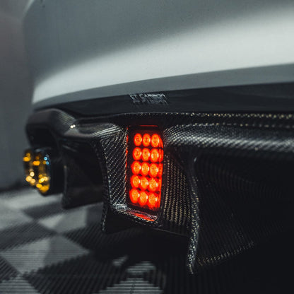 BMW M2 & M2 Competition (M2C) F87 Carbon Rear Diffuser 2016-2021 - Gloss Carbon Fibre (Fiber) Rear Valance/Rear Splitter/Lower Bumper Insert/Undertray - CT Carbon Performance Rear Bumper Diffuser