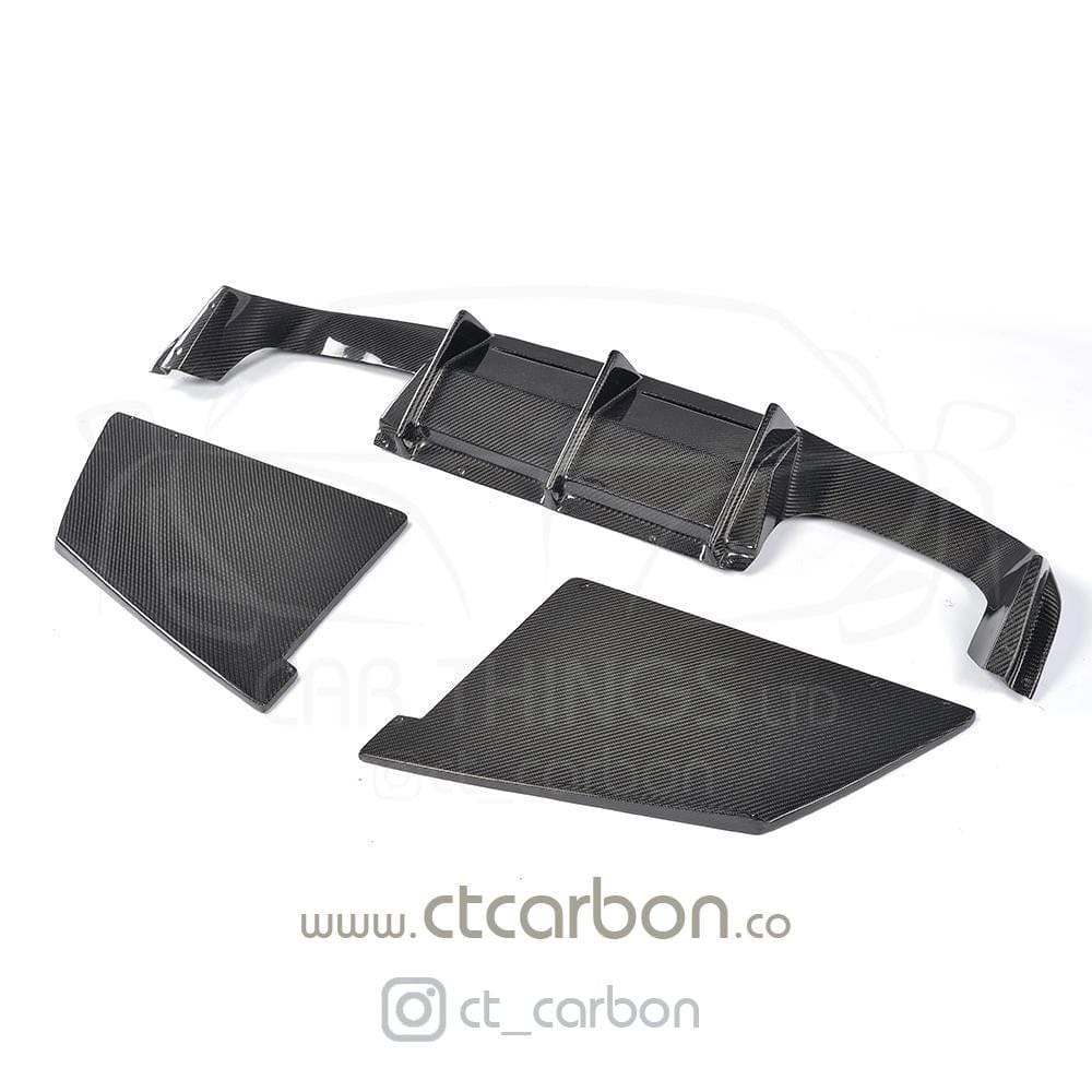 CT Carbon MT/MTC Style Rear Diffuser Valance for BMW M2/M2C F87 (2016-2021) Carbon Fibre Rear Bumper Insert | Fits OG & Competition (M2C) | M Performance Style Alternative Rear Lower Bumper Trim | Rear Splitter