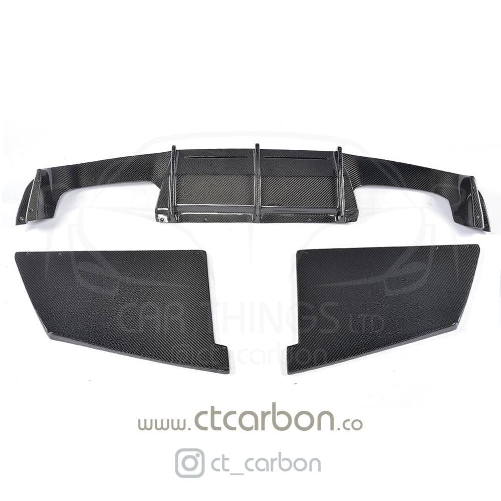 BMW M2 F87 & M2 Competition F87 Carbon Fibre/Fiber Rear Bumper Diffuser/Valance – MT Style Performance Lip Undertray Insert | 2016–2021 | CT Carbon | Fits OG M2 & M2C