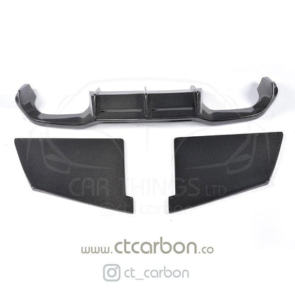 CT Carbon MT/MTC Style Rear Diffuser Valance for BMW M2/M2C F87 (2016-2021) Carbon Fibre Rear Bumper Insert | Fits OG & Competition (M2C) | M Performance Style Alternative Rear Lower Bumper Trim | Rear Splitter