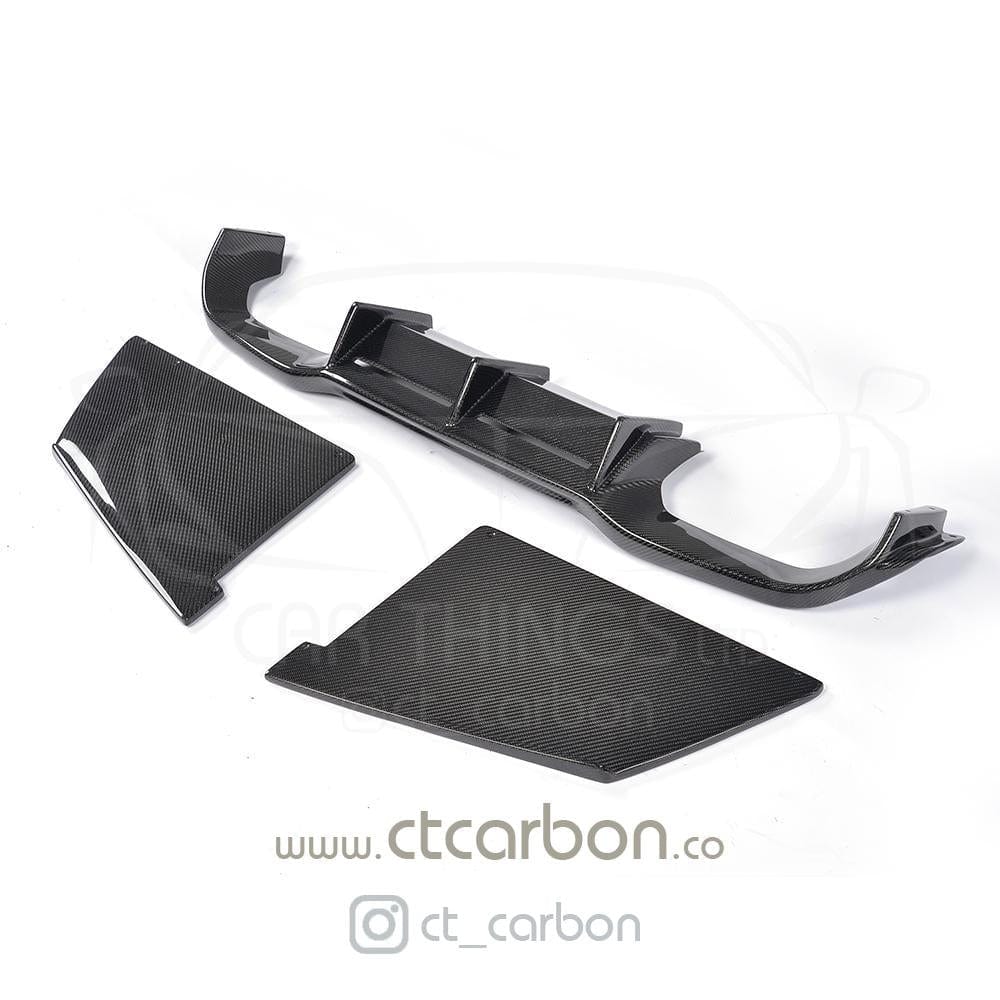 CT Carbon MT/MTC Style Rear Diffuser Valance for BMW M2/M2C F87 (2016-2021) Carbon Fibre Rear Bumper Insert | Fits OG & Competition (M2C) | M Performance Style Alternative Rear Lower Bumper Trim | Rear Splitter