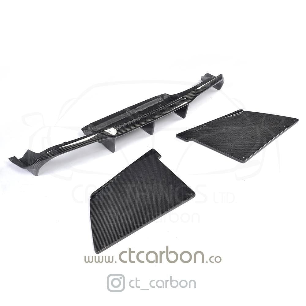 CT Carbon MT/MTC Style Rear Diffuser Valance for BMW M2/M2C F87 (2016-2021) Carbon Fibre Rear Bumper Insert | Fits OG & Competition (M2C) | M Performance Style Alternative Rear Lower Bumper Trim | Rear Splitter