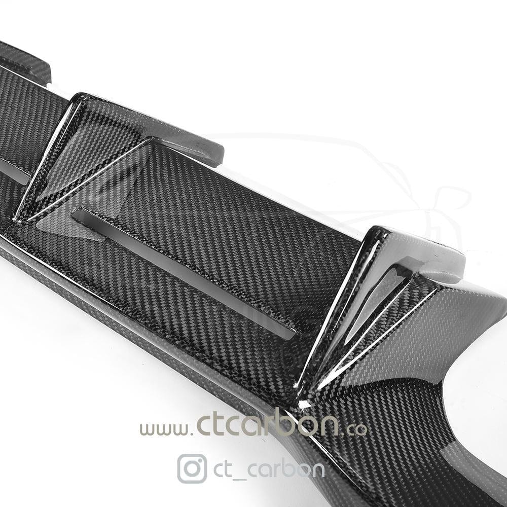 CT Carbon MT/MTC Style Rear Diffuser Valance for BMW M2/M2C F87 (2016-2021) Carbon Fibre Rear Bumper Insert | Fits OG & Competition (M2C) | M Performance Style Alternative Rear Lower Bumper Trim | Rear Splitter