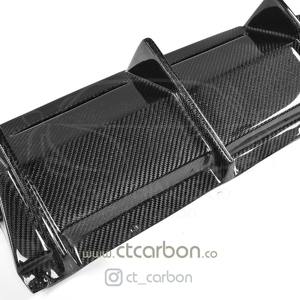 CT Carbon MT/MTC Style Rear Diffuser Valance for BMW M2/M2C F87 (2016-2021) Carbon Fibre Rear Bumper Insert | Fits OG & Competition (M2C) | M Performance Style Alternative Rear Lower Bumper Trim | Rear Splitter