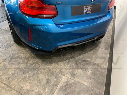 CT Carbon MT/MTC Style Rear Diffuser Valance for BMW M2/M2C F87 (2016-2021) Carbon Fibre Rear Bumper Insert | Fits OG & Competition (M2C) | M Performance Style Alternative Rear Lower Bumper Trim | Rear Splitter