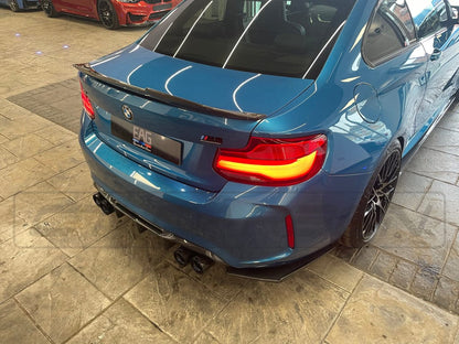 CT Carbon MT/MTC Style Rear Diffuser Valance for BMW M2/M2C F87 (2016-2021) Carbon Fibre Rear Bumper Insert | Fits OG & Competition (M2C) | M Performance Style Alternative Rear Lower Bumper Trim | Rear Splitter