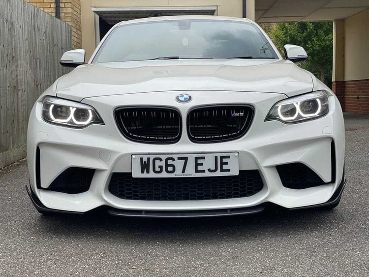 BMW M2/M2 Competition M2C F87 2016–2021 Carbon Fibre Centre/Center Lip Front Splitter Middle Piece | Central Front Spoiler/Valance Insert Blade | M Performance SK Style | CT Carbon
