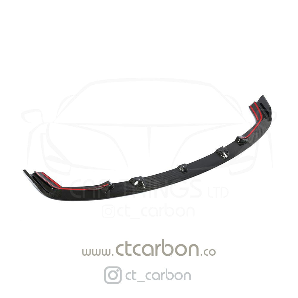 BMW M2 Competition F87 2018+ Carbon Fibre (Carbon Fiber) Front Lip Spoiler / Splitter 3D Style – Front Bumper Chin Spoiler Aero Valance – Real Carbon, OEM+ Fitment (M2C)
