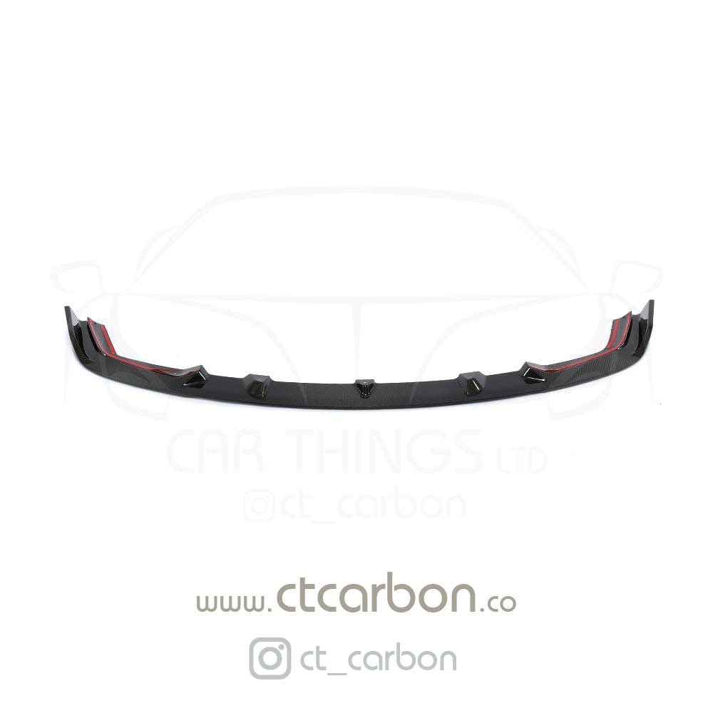 BMW M2 Competition F87 Front Lip Splitter – 3D Style Carbon Fibre/Carbon Fiber Chin Spoiler by CT Carbon (2018+) M2C Front Bumper Lip, Aero Lip, Front Air Dam, Valance