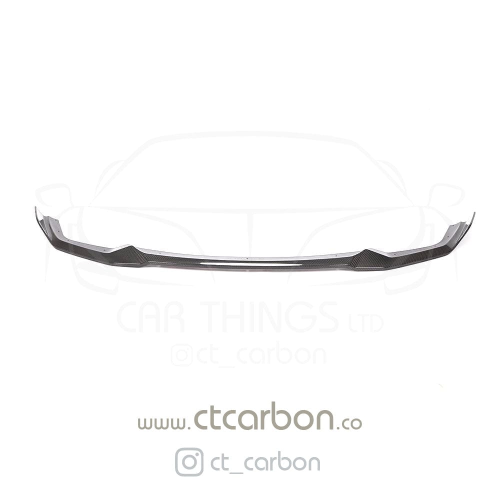 BMW M2 Competition F87 CS Style Gloss Carbon Fibre/Carbon Fiber (CFRP) Front Lip Splitter - M2C Chin Spoiler Front Bumper Lip Valance by CT Carbon (2018+)