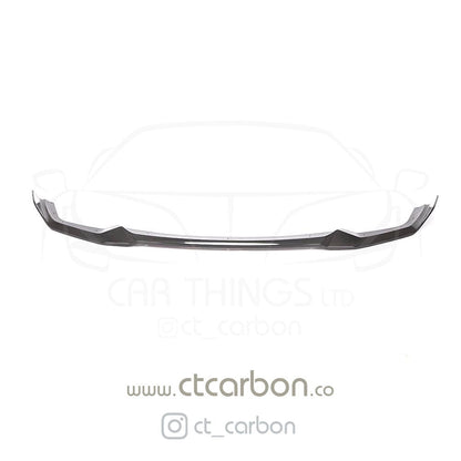 BMW M2 Competition F87 CS Style Gloss Carbon Fibre/Carbon Fiber (CFRP) Front Lip Splitter - M2C Chin Spoiler Front Bumper Lip Valance by CT Carbon (2018+)