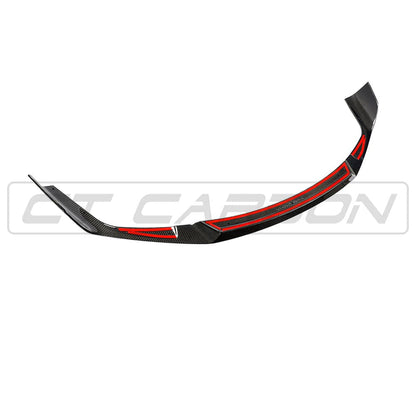 BMW M2 Competition F87 Carbon Fibre/Fiber Front Lip Splitter - M Performance Style Chin Spoiler by CT Carbon (2018+) | M2C Front Bumper Lip / Carbon Front Valance OEM+
