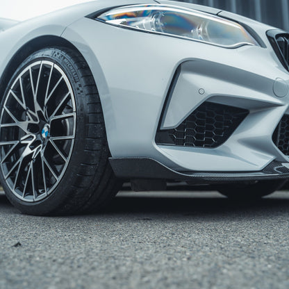 BMW M2 Competition F87 Complete Carbon Fiber/Fibre Body Kit – CS/Club Sport Style Aero Pack, M Performance Style – Front Splitter, Side Skirts, Diffuser, Spoiler – 2018-2021 (CT Carbon)
