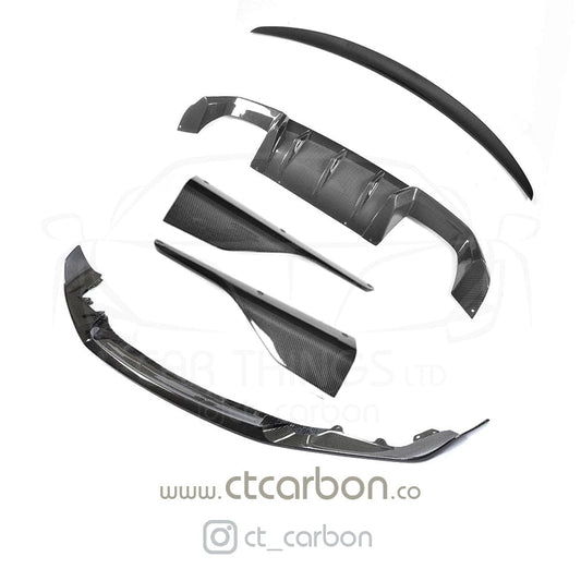 BMW M2 Competition F87 Full Carbon Fibre Body Kit (2018+) – M Performance/MP Style Aero Kit by CT Carbon | M2C Carbon Fiber Exterior Package: Front Lip, Side Skirts, Rear Diffuser, Boot Spoiler