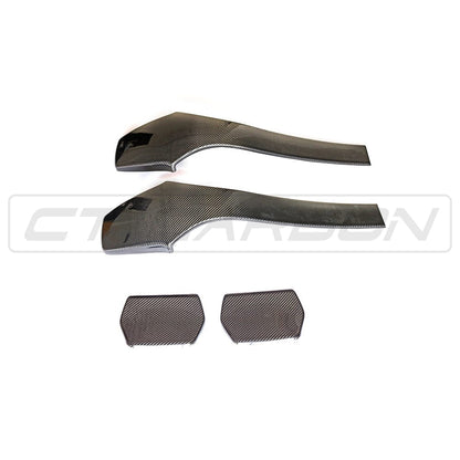 BMW M2/M2 Competition, M3, M4 (F87 F80 F82 F83) Carbon Fibre/Fiber Front Seat Back Trim Covers, Dry Carbon Backrest Rear Shell Panels, Gloss Overlay OEM+ Interior Upgrade, 2014-2021 F8X