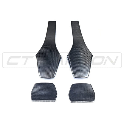 BMW M2/M2 Competition, M3, M4 (F87 F80 F82 F83) Carbon Fibre/Fiber Front Seat Back Trim Covers, Dry Carbon Backrest Rear Shell Panels, Gloss Overlay OEM+ Interior Upgrade, 2014-2021 F8X