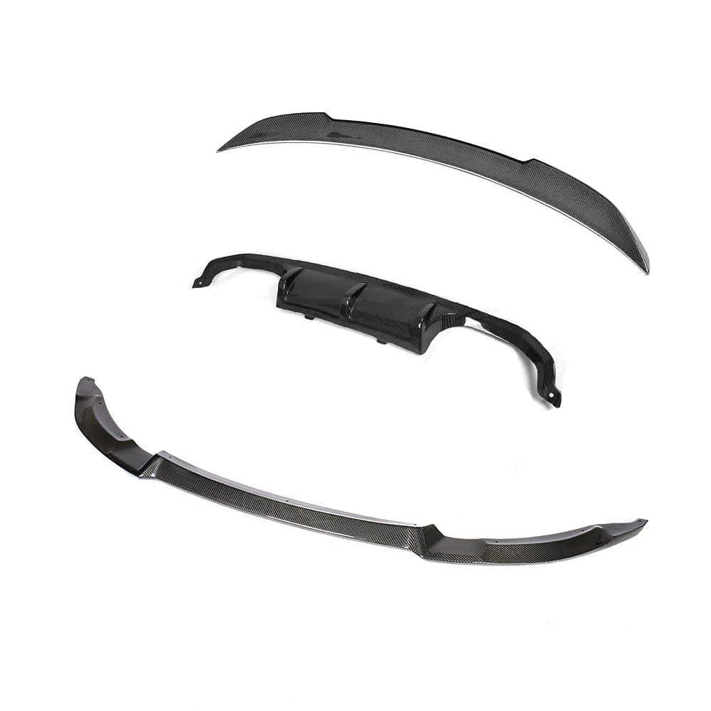 BMW M3 F80 Carbon Fibre/Fiber CS Style Body Kit – Full Exterior Aero Pack (Front Lip/Splitter, Side Skirts/Extensions, Rear Diffuser, Boot/Trunk Lip Spoiler) – Saloon/Sedan 2014–2020 – Gloss OE+ Fitment – CT Carbon