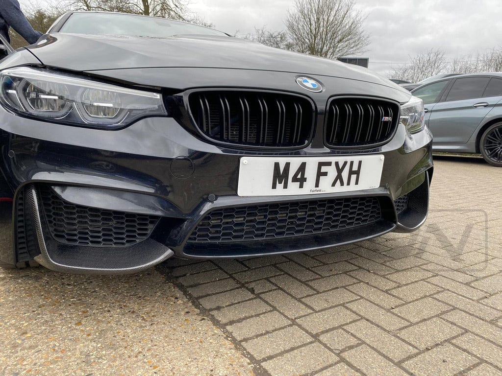 BMW M3/M4 F80 F82 F83 Carbon Fibre/Carbon Fiber Canards & Dive Planes - Front Bumper Fins, Winglets, Aero Flicks - M Performance MP Style F8X Canard Kit (2014-2020)