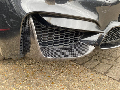 BMW M3/M4 F80 F82 F83 (2014-2020) Carbon Fibre Front Canards / Dive Planes – M Performance Style Bumper Splitter Fins Aero Wings | F8X Front Corner Splitters & Bumper Canards