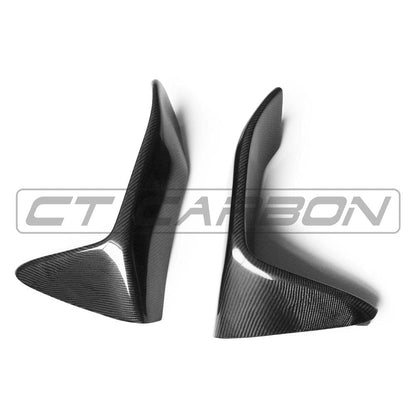 BMW M3/M4 F80 F82 F83 (2014-2020) Carbon Fibre Front Canards / Dive Planes – M Performance Style Bumper Splitter Fins Aero Wings | F8X Front Corner Splitters & Bumper Canards