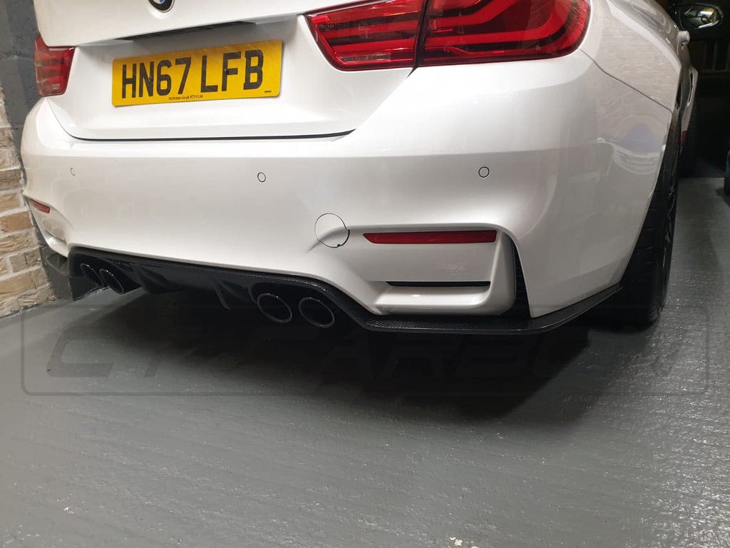 BMW M3/M4 F80 F82 F83 Carbon Fibre Rear Diffuser 3D Design - CT Carbon Rear Valance, Bumper Insert, Rear Splitter/Lip for F8x 2014-2020 saloon/coupe/convertible