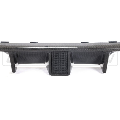 CT Carbon BMW M3/M4 F80 F82 F83 F8X Rear Diffuser & Rear Valance - DTM Light (Centre LED Brake Light) - Gloss Carbon Fibre (Carbon Fiber) Bumper Insert/Splitter 2014-2020