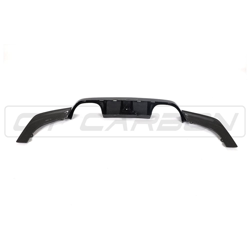 CT Carbon BMW M3/M4 F80 F82 F83 F8X Rear Diffuser & Rear Valance - DTM Light (Centre LED Brake Light) - Gloss Carbon Fibre (Carbon Fiber) Bumper Insert/Splitter 2014-2020