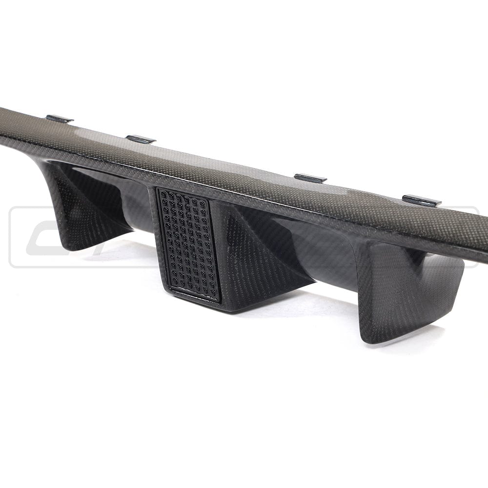 CT Carbon BMW M3/M4 F80 F82 F83 F8X Rear Diffuser & Rear Valance - DTM Light (Centre LED Brake Light) - Gloss Carbon Fibre (Carbon Fiber) Bumper Insert/Splitter 2014-2020