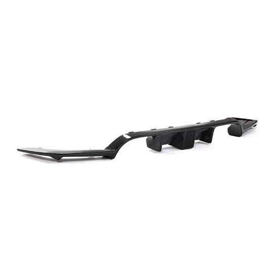 CT Carbon BMW M3/M4 F80 F82 F83 F8X Rear Diffuser & Rear Valance - DTM Light (Centre LED Brake Light) - Gloss Carbon Fibre (Carbon Fiber) Bumper Insert/Splitter 2014-2020