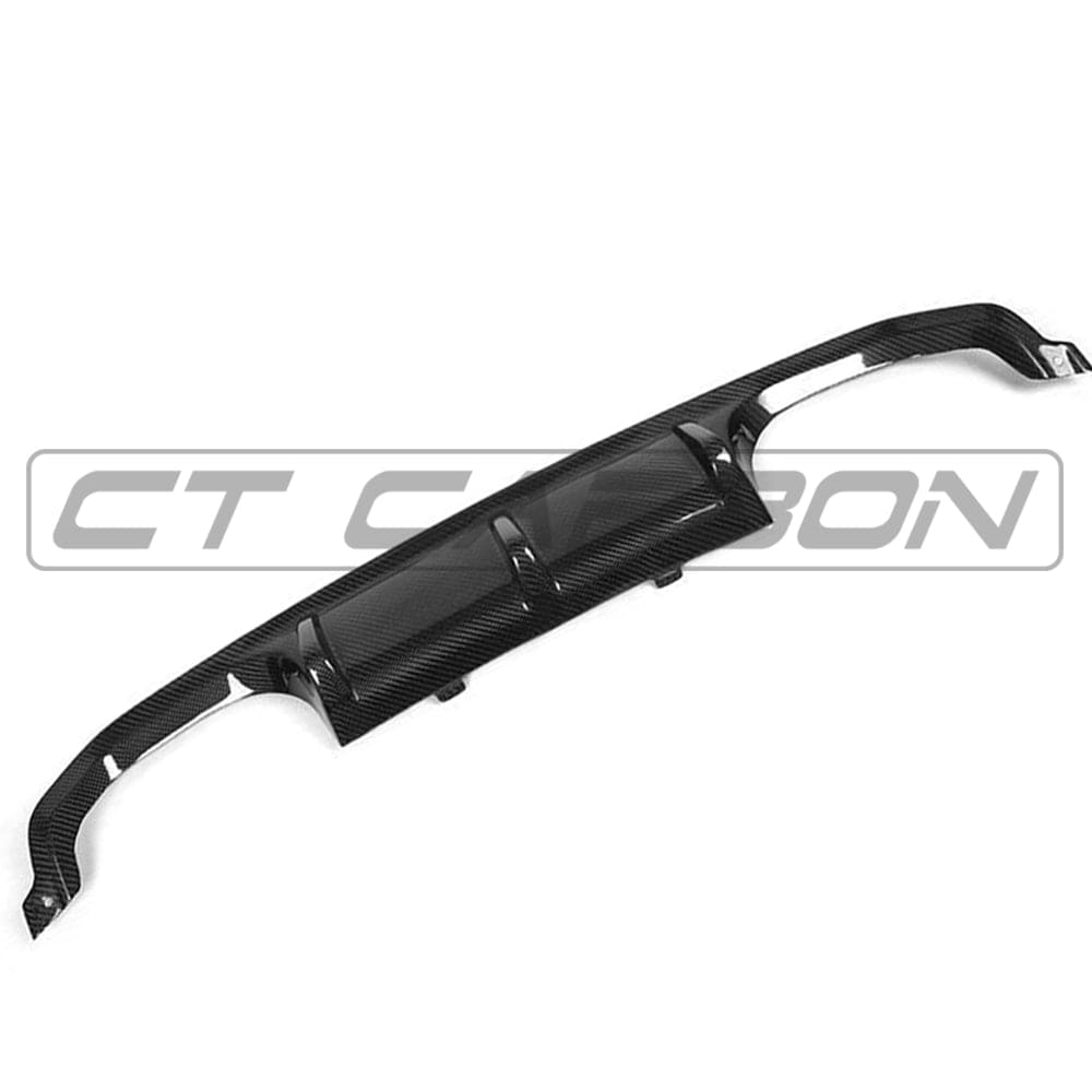 BMW M3/M4 F80 F82 F83 Carbon Fibre Rear Diffuser & Valance - M Performance MP Style Rear Splitter/Lower Bumper Insert | F8X 2014-2020 Quad Exhaust Surround