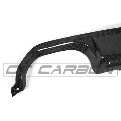 BMW M3/M4 F80 F82 F83 (F8X) Carbon Fibre Rear Diffuser/Valance – M Performance (MP) Style Rear Bumper Insert, Quad-Exhaust Lower Apron/Skirt & Rear Lip – 2014-2020 CT Carbon
