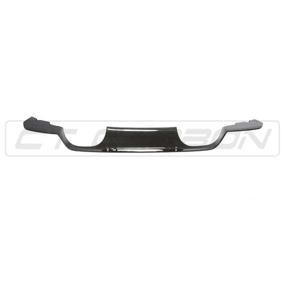 BMW M3/M4 F80 F82 F83 Rear Diffuser / Valance (2014-2020) Gloss Carbon Fibre/Fiber - PS/PSM/M Performance Style Rear Bumper Trim, F8X Carbon Rear Splitter Insert by CT Carbon