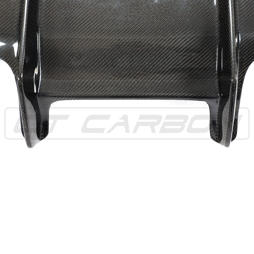 BMW M3/M4 F80 F82 F83 Carbon Fibre/Fiber Rear Diffuser PS Style – CT Carbon Gloss Rear Valance Splitter Rear Bumper Diffuser/Insert F8X (2014-2020) | Rear Lower Spoiler/Lip | OEM Fitment | Performance Aero Trim | Rear Skirt