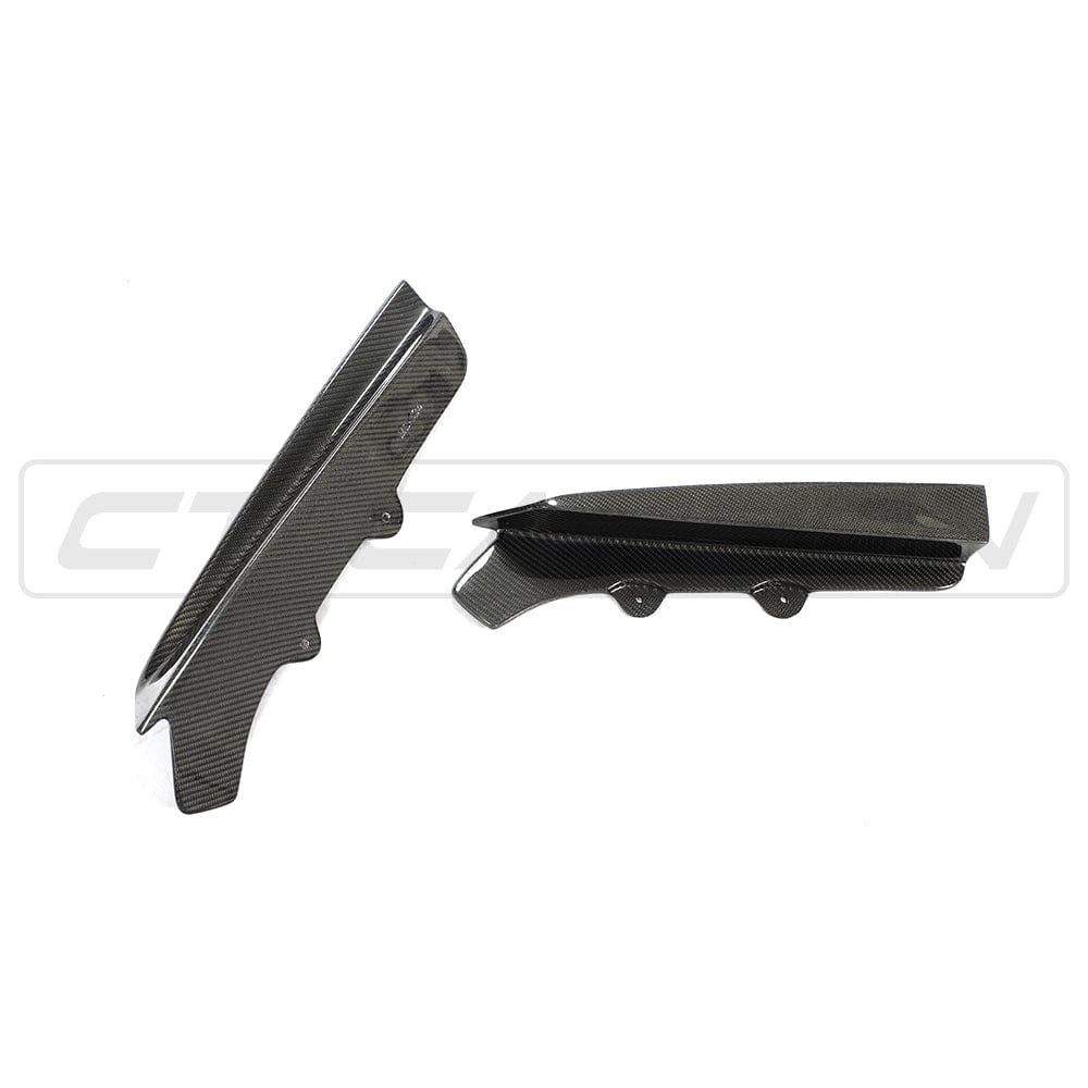 BMW M3/M4 F80 F82 F83 Carbon Fibre/Fiber Rear Diffuser PS Style – CT Carbon Gloss Rear Valance Splitter Rear Bumper Diffuser/Insert F8X (2014-2020) | Rear Lower Spoiler/Lip | OEM Fitment | Performance Aero Trim | Rear Skirt