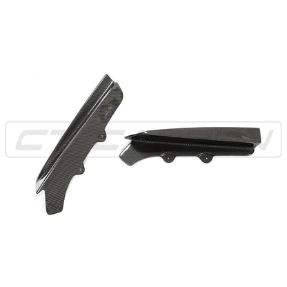 BMW M3/M4 F80 F82 F83 Carbon Fibre/Fiber Rear Diffuser PS Style – CT Carbon Gloss Rear Valance Splitter Rear Bumper Diffuser/Insert F8X (2014-2020) | Rear Lower Spoiler/Lip | OEM Fitment | Performance Aero Trim | Rear Skirt