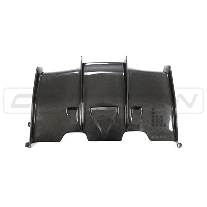 BMW M3/M4 F80 F82 F83 Carbon Fibre/Fiber Rear Diffuser PS Style – CT Carbon Gloss Rear Valance Splitter Rear Bumper Diffuser/Insert F8X (2014-2020) | Rear Lower Spoiler/Lip | OEM Fitment | Performance Aero Trim | Rear Skirt