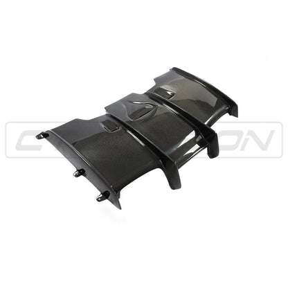 BMW M3/M4 F80 F82 F83 Rear Diffuser / Valance (2014-2020) Gloss Carbon Fibre/Fiber - PS/PSM/M Performance Style Rear Bumper Trim, F8X Carbon Rear Splitter Insert by CT Carbon