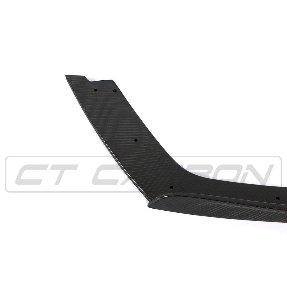BMW M3/M4 F80 F82 F83 Carbon Fibre (Carbon Fiber) Rear Bumper Spats Corner Splitters Diffuser Extensions | CT Carbon Rear Corner Trims | M Performance Compatible V-Style Gloss Carbon Rear Apron End Caps (2014-2020 F8X)