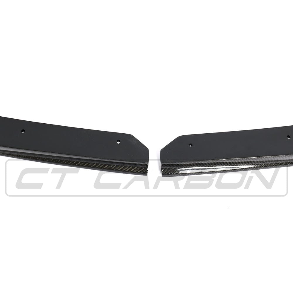BMW M3 M4 F80 F82 F83 2014-2020 Carbon Fibre Rear Bumper Corner Spats / Splitters / Extensions (Canards, Valance End Caps) – M Performance Style Gloss Carbon Trims (Pair) – Fits M3 F80, M4 F82 Coupe & F83 Convertible