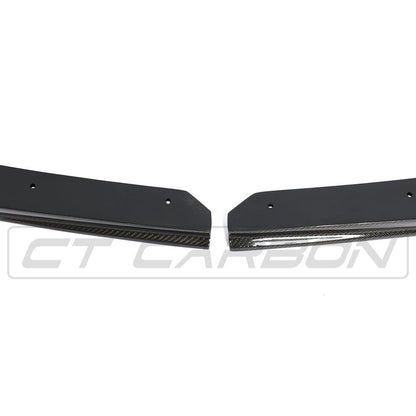 BMW M3 M4 F80 F82 F83 2014-2020 Carbon Fibre Rear Bumper Corner Spats / Splitters / Extensions (Canards, Valance End Caps) – M Performance Style Gloss Carbon Trims (Pair) – Fits M3 F80, M4 F82 Coupe & F83 Convertible