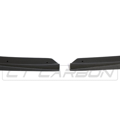 BMW M3/M4 F80 F82 F83 Carbon Fibre Rear Spats Corner Splitters Canards – Lower Bumper Extensions/Winglets, Rear Valance Corner Trims / Rear Bumper Corners, M Performance Style (2014–2020 F8X) Carbon Fiber, V-Style Diffuser Look