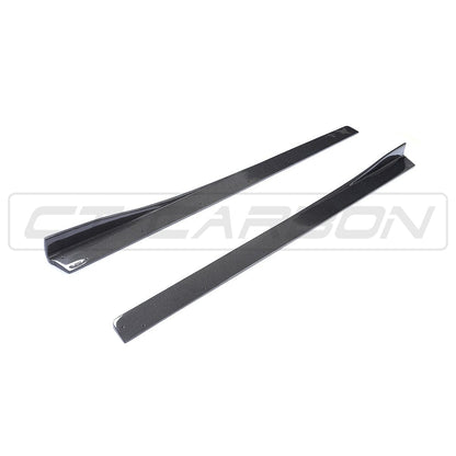 CT Carbon BMW M3/M4 F80 F82 F83 (F8X) Carbon Fibre Side Skirts, 3D-Style Gloss | Side Skirt Extensions, Side Blades, Rocker/Sill Extensions | Fits 2014-2020 M3 Saloon, M4 Coupe & Convertible