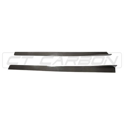CT Carbon BMW M3/M4 F80 F82 F83 (F8X) Carbon Fibre Side Skirts, 3D-Style Gloss | Side Skirt Extensions, Side Blades, Rocker/Sill Extensions | Fits 2014-2020 M3 Saloon, M4 Coupe & Convertible