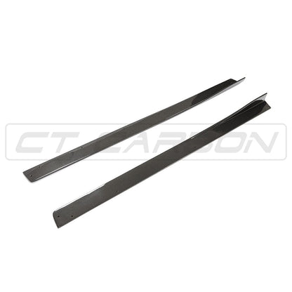 CT Carbon BMW M3/M4 F80 F82 F83 (F8X) Carbon Fibre Side Skirts, 3D-Style Gloss | Side Skirt Extensions, Side Blades, Rocker/Sill Extensions | Fits 2014-2020 M3 Saloon, M4 Coupe & Convertible