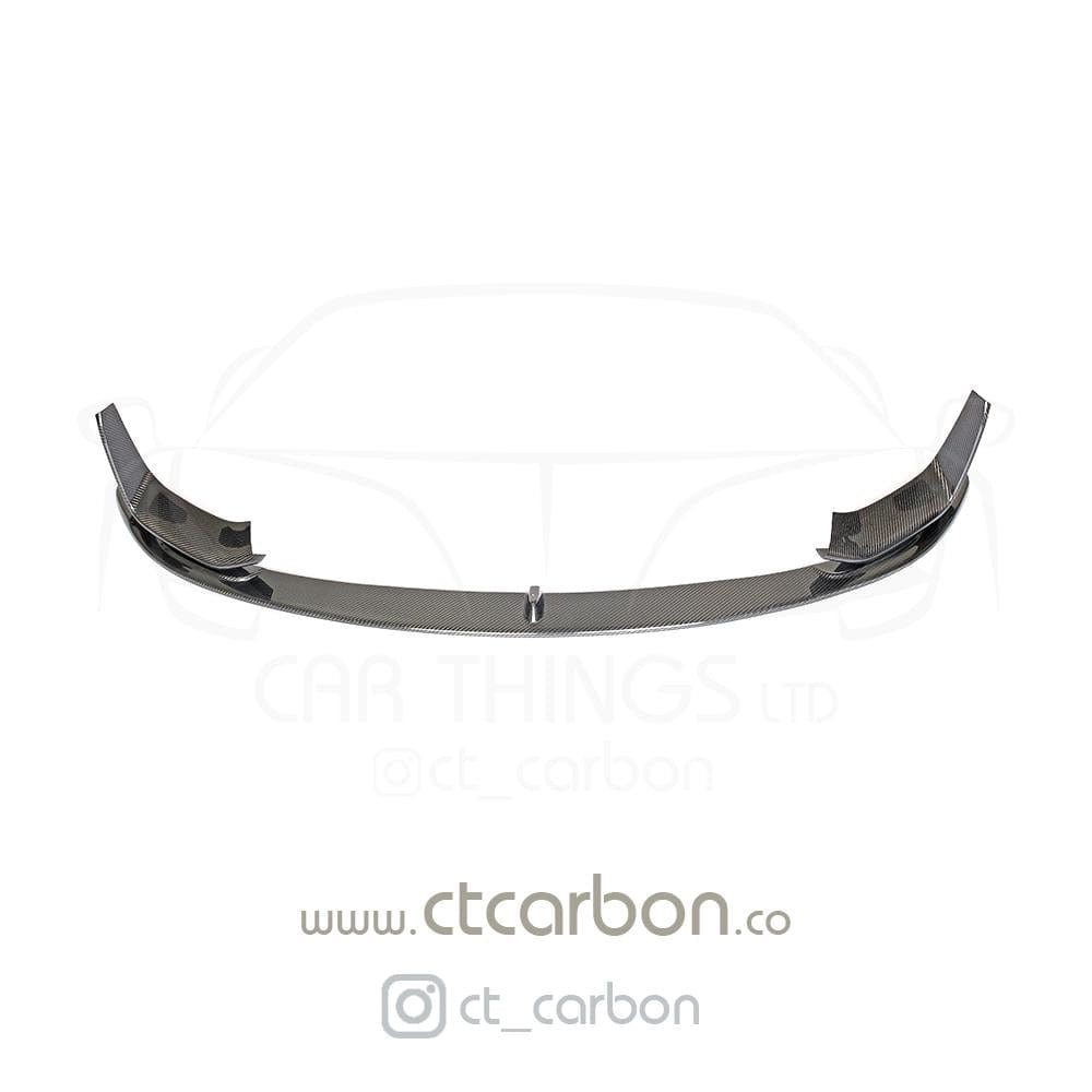 CT Carbon BMW M3/M4 F80 F82 F83 2014-2020 Carbon Fibre Front Lip Splitter (3-Piece) - M Performance/MP Style Chin Spoiler Front Bumper Lip Aero Kit - Fits M3 Saloon & M4 Coupe/Convertible