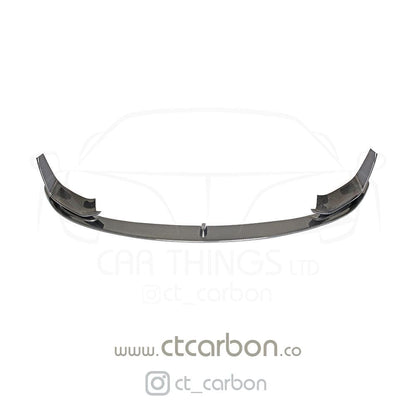 CT Carbon BMW M3/M4 F80 F82 F83 2014-2020 Carbon Fibre Front Lip Splitter (3-Piece) - M Performance/MP Style Chin Spoiler Front Bumper Lip Aero Kit - Fits M3 Saloon & M4 Coupe/Convertible
