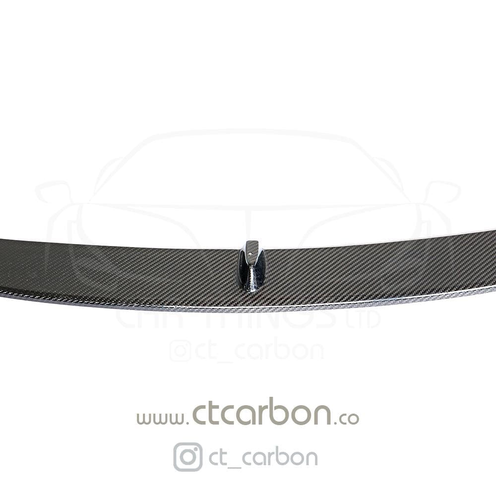 CT Carbon BMW M3/M4 F80 F82 F83 2014-2020 Carbon Fibre Front Lip Splitter (3-Piece) - M Performance/MP Style Chin Spoiler Front Bumper Lip Aero Kit - Fits M3 Saloon & M4 Coupe/Convertible
