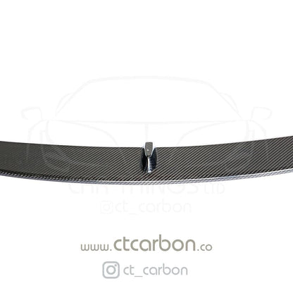 CT Carbon BMW M3/M4 F80 F82 F83 2014-2020 Carbon Fibre Front Lip Splitter (3-Piece) - M Performance/MP Style Chin Spoiler Front Bumper Lip Aero Kit - Fits M3 Saloon & M4 Coupe/Convertible